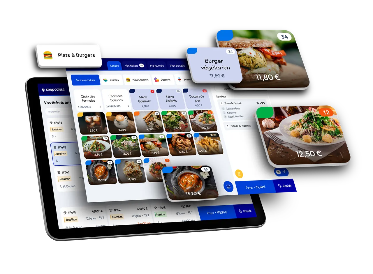 iPad shopcaisse avec accessoires