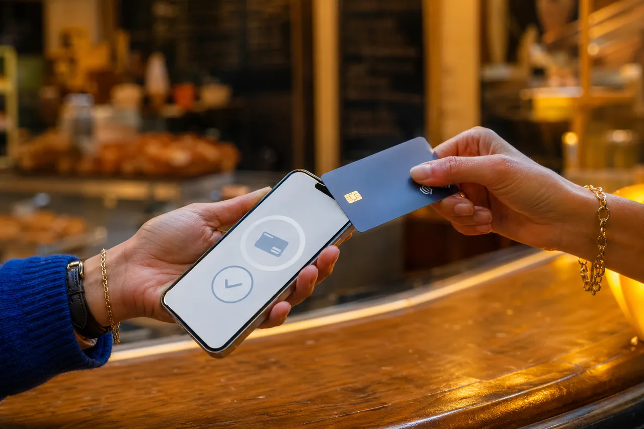 Téléphone NFC utilisé comme terminal de paiement Tap to Pay