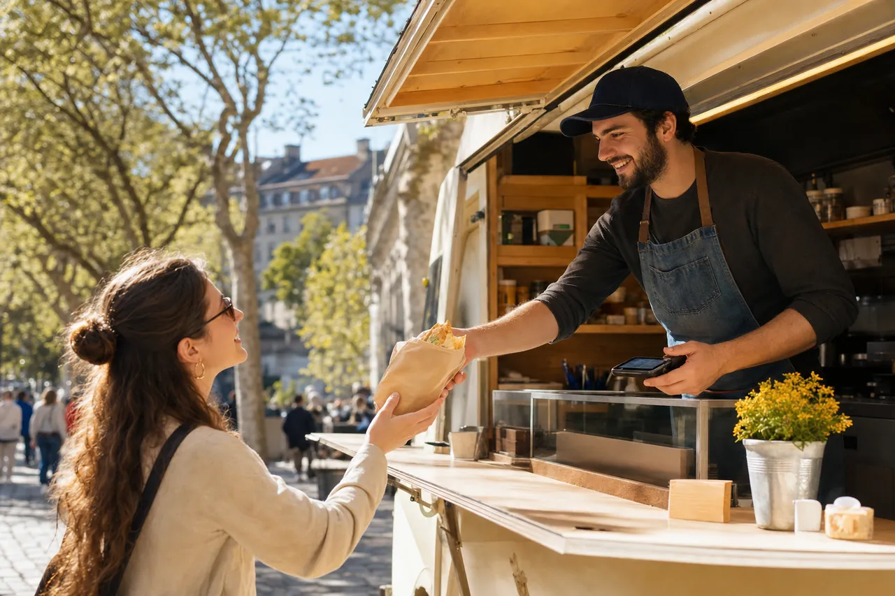 Food Truck Toqué en Île-de-France, équipé caisse enregistreuse shopcaisse